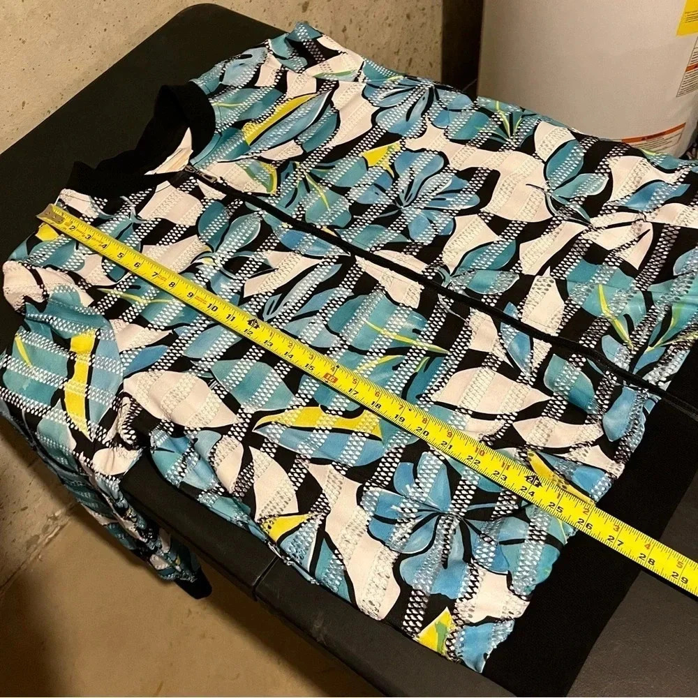 NWT Alfred Dunner Womens 18W Play Date Jacket Hawaiian Floral Tropical Zip Front - Picture 9 of 9